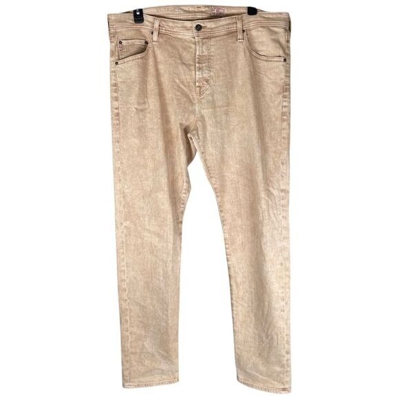 AG Adriano Goldschmied The Tellis Modern Slim Washed Tan Jeans Men’s Size 40x34 - Picture 1 of 7